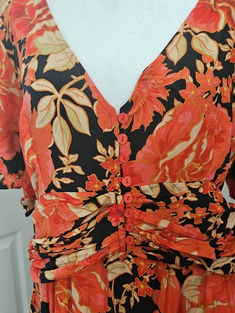 Anthropologie Abel The Label Lola Floral Boho Maxi Dress M (Read) - Picture 7 of 13